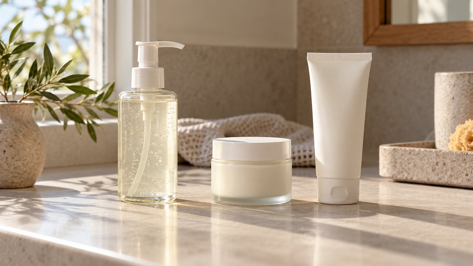 A simple skincare routine (illustrative)